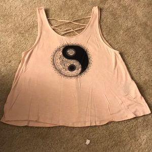 Pink peace sign strap-back tank H&M